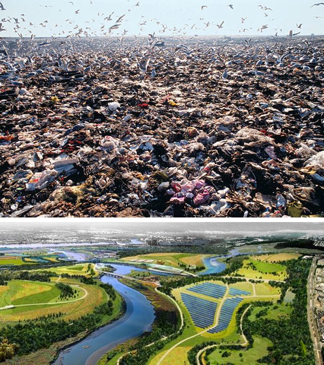 068021 02: Birds congregate near garbage at the Freshkill Garbage Dump January 17, 1990 in Staten Island, NY. Scheduled to close in 2001, this 3,000 acre landfill is the largest in the world, taking in 14,000 tons of trash per day and releasing 2,650 tons of methane gas daily. (Photo by Stephen Ferry/Liaison)