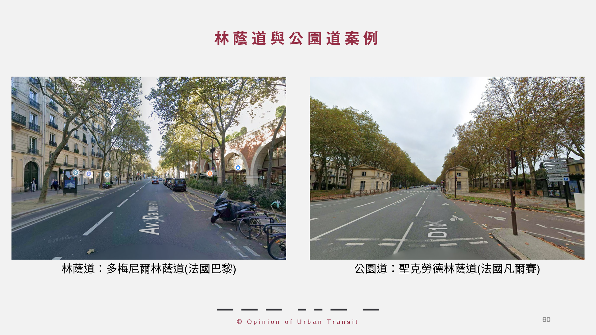 林蔭道與公園道的功能與定位探討